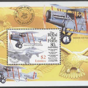 Liberia – M BL 192 Royal Air Force 80 år – Stridsflygplan, Block **