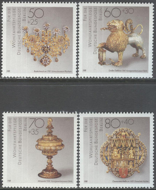 Berlin - M  818-821 Välfärd - Guld- & Silversmideskonst, serie 4 kpl **