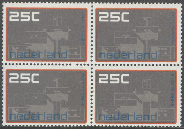 Nederländerna - M  935 Världsutställningen EXPO 70 i Osaka, 4-block kpl **