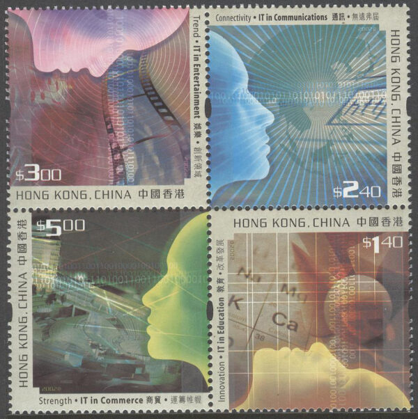 Hongkong - M 1030-1033 Informationsteknologi, 4-Block kpl **