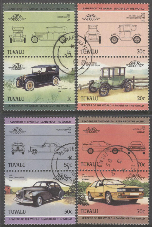 Tuvalu - M  296-303 Bilar bla Rickembacker, serie 8 kpl
