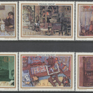 Jugoslavien – M 1524-1529 Konst av bla Marino Tartaglia, 6 kpl **