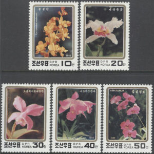 Nordkorea – M 3495-3499 Blommor – Orkidéer, serie 5 kpl **
