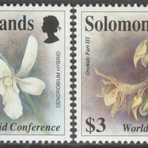 Solomon Islands – M  826-827 Blommor – Orkidékonferans, serie 2 kpl **