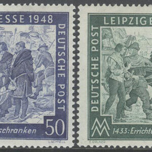Tyskland Allierad besittning gemensamhetsutgåvor – M  967-968 Höstmässa i Leipzig 1948, serie 2 kpl *