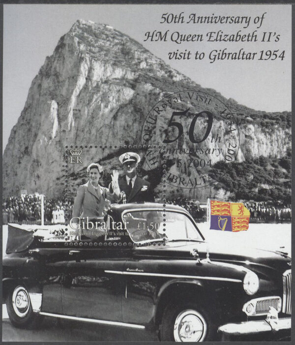 Gibraltar - M BL  59 Elisabeths II s besök 50 år - Bilar, Block