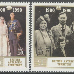 British Antarctic Ter. – M  171-172 Drottningmodern Elisabeth 90 år, 2 kpl **