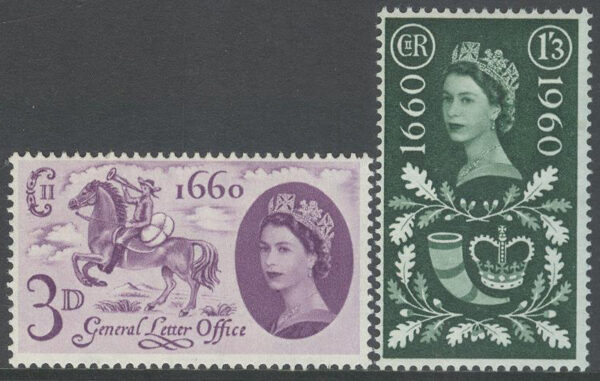 England - M  339-340 Postkontor 300 år - Drottning Elisabeth II, serie 2 kpl **