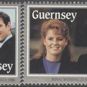 Guernsey – M  361-362 Bröllop Prins Andrew & Sarah Ferguson, serie 2 kpl **