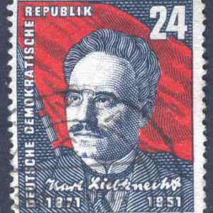 DDR – M  294 K Liebknecht 80 år – Politiker, 1 kpl