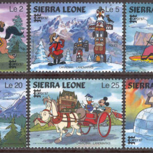 Sierra Leone – M  972-977 Int. Frimärksutställning CAPEX 87, Disneyfigurer, 6 ol **