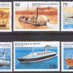 Benin – M  631-636 Fartyg bla Mountbatten SR-N4, 6 kpl**