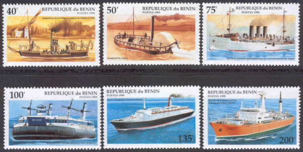 Benin - M  631-636 Fartyg bla Mountbatten SR-N4, 6 kpl**