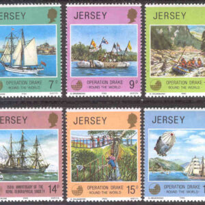 Jersey – M  228-233 Båtar, Expeditionen ”Operation Drake” och 150-årsjubiléet för Kungl. Geografiska Sällskapet, 6 kpl**