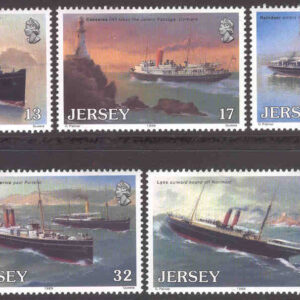 Jersey – M  491-495 Sjöfartslinjen Weymouth-Kanalöarna 100 år – Fartyg, 5 kpl **
