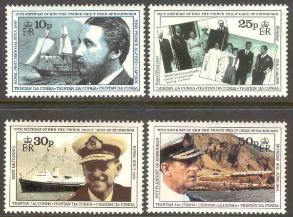 Tristan da Cunha - M  509-512 Prins Filips 70-årsdag, fartyg, 4 kpl**