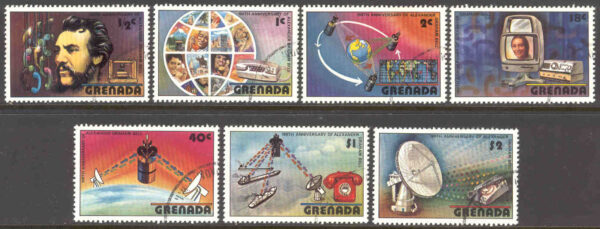 Grenada - M  814-820 Telefonen 100 år, 7 kpl stpl