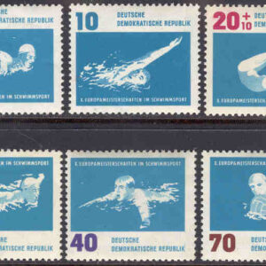 DDR – M  907-912 EM i simning i Leipzig, 6 kpl **