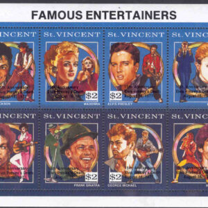 St. Vincent – M 2130-2137 Elvis Presley död 15 år, min.ark kpl**