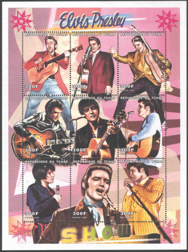 Tchad - M 1960-1968 Elvis Presley, miniark kpl**
