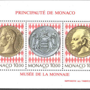 Monaco – M BL  64 Planeringen av frimärks- och Myntmuséet, block**