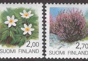 Finland – F 1101-1102 Landskapsblommor I, 2 kpl**