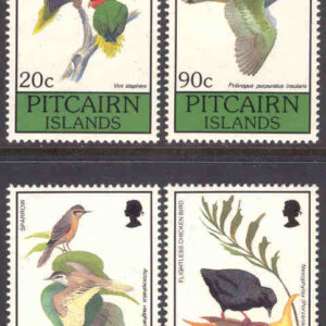Pitcairn Islands – M  367-370 Nat. Frimärksutställning BIRDPEX 90, fåglar, bl a Pitcairn-rörsångare, 4 kpl**