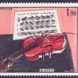 Frankrike – M 1529 Den röda violinen, målning av Raoul Dufy, 1 kpl **