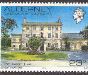 Alderney – M   54 Bilder från Alderney, Island Hall, 1 kpl **