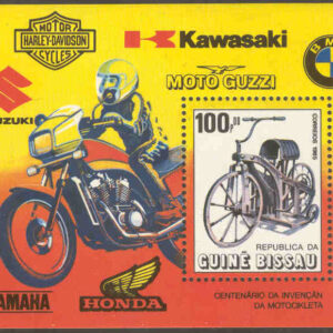 Guinea-Bissau – M BL 263 Motorcykeln 100 år, Daimler-motorcykel, block**