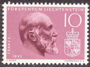 Liechtenstein – M  415-417 Frimärken i Liechtenstein 50 år, furstar, 3 kpl**