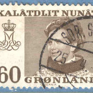 Grönland – F   85 a Drottning Margarethe, 60 öre, märke