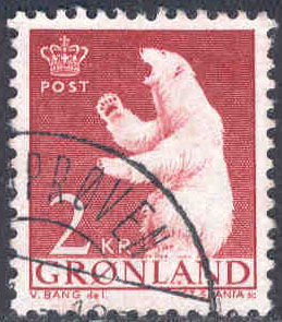 Grönland – F   59 Isbjörn, 2 kr röd