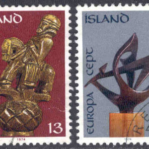 Island – F  533-534 Europa CEPT 1974, Skulpturkonst, 2 kpl