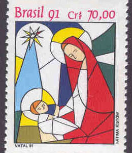 Brasilien – M 2445 Jul 1991, Maria och barnet, 1 kpl **