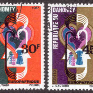 Dahomey – M  319-320 Näringslivssamarbete Europa – Afrika, 2 kpl