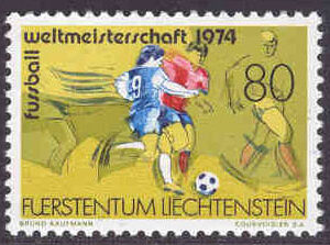Liechtenstein – M  606 VM i Fotboll i Västtysklandyskland 1974, 1 kpl **