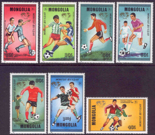 Mongoliet - M 1764-1770 VM i fotboll i Mexiko 1986, 7 kpl**