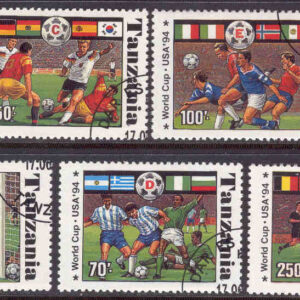 Tanzania – M 1759-1765 VM i Fotboll i USA 1994, 7 kpl