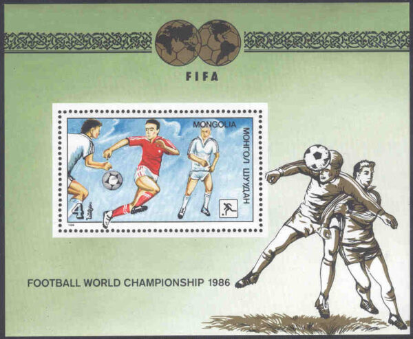 Mongoliet - M BL 114 VM i fotboll 1986 i Mexiko, block**
