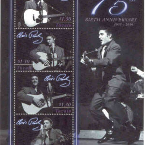 Tuvalu – M 1567-1570 Elvis Presleys födelse 75 år, min.ark kpl**