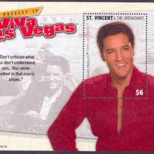 St. Vincent – M 6673 (BL 694) Elvis Presley i filmen Viva Las Vegas, block **