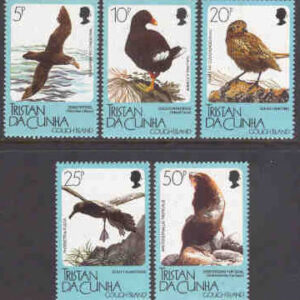 Tristan da Cunha – M  468-472 Djur på Goughön, fåglar, bl a sotalbatross, 5 kpl **