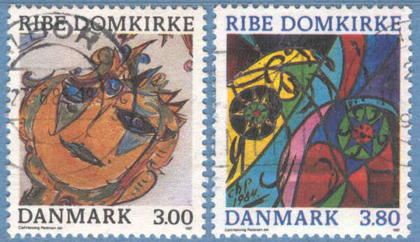 Danmark - F  917-918 Ribe domkyrka, 2 ol