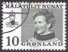 Grönland – F   84 Drottning Margarethe, 10 öre stpl