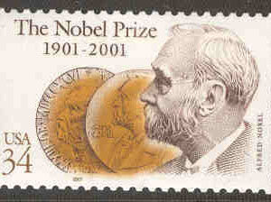 USA – M 3444 Nobelpriset 100 år, Alfred Nobel, 1 kpl **