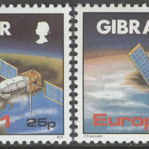 Gibraltar – M  613-614 Europa CEPT 1991 Europa i Rymden, 2 kpl **