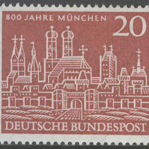 Tyskland – M  289 Staden München 800 år – Byggnader, 1 kpl **