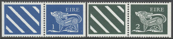 Irland - M  251, 253 XDr + Zf Tidig irländsk konst - Djur, serie 2 olika **