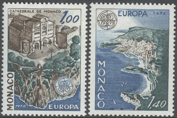 Monaco - M 1319-1320 Europa CEPT 1978 Landskap, serie 2 kpl **